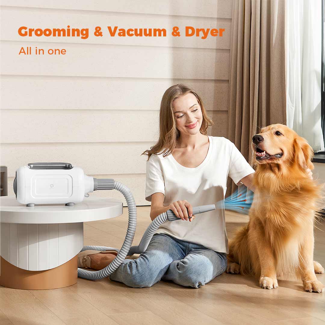 GULIGULI SHARK 7-in-1 Pet Grooming Kit & Vacuum & Dryer