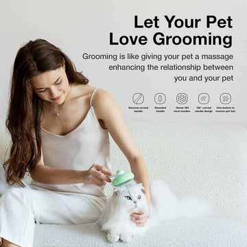 GULIGULI Pet Grooming Long Handle Brush